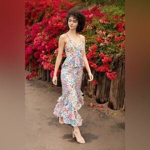 Yumi Kim Kaia Maxi Dress Kingston Garden Ivory Floral Size 4 Cocktail Party